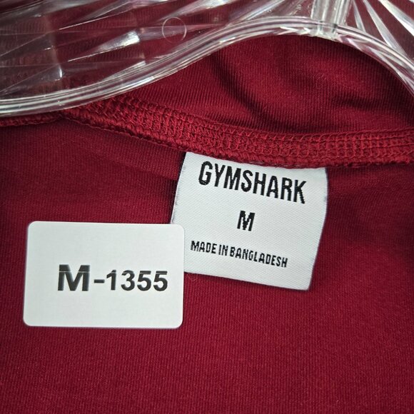 Gymshark Women Jacket M Red Track‎ Powertech Logo Zipper Long Sleeve - Picture 2 of 10